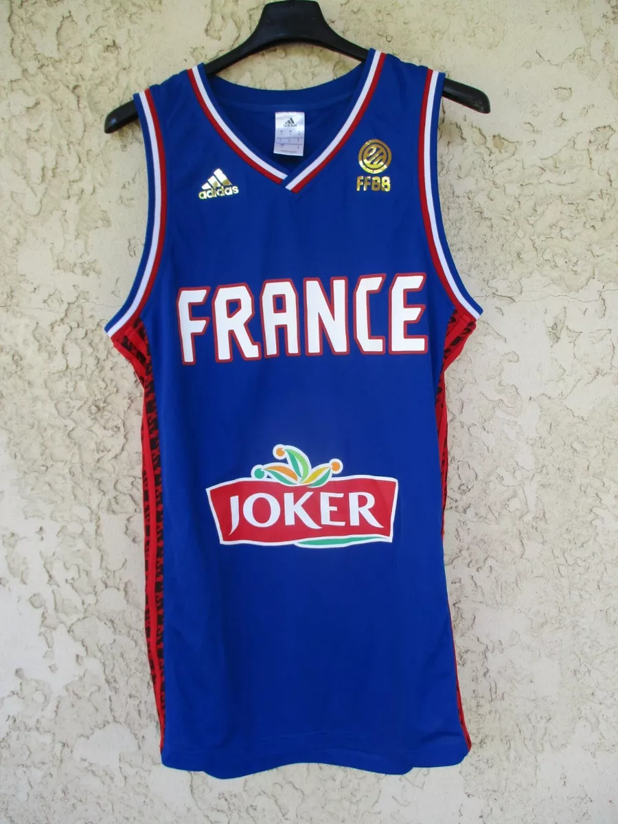 FRANCE FFBB ADIDAS team basketball shirt blue S