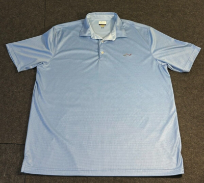 #ad Greg Norman Play Dry Men#x27;s Golf Polo Shirt Geometric Design Shark Logo Size XL $17.94