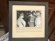 Bradley, Eisenhower, Collins, WW11 Generals 9"x9" Wood Frame Picture Photo