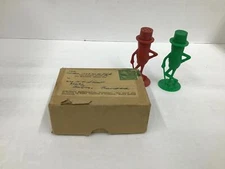 Mr Peanut Planters Salt & Pepper Shaker Green Red Original Box & Packaging