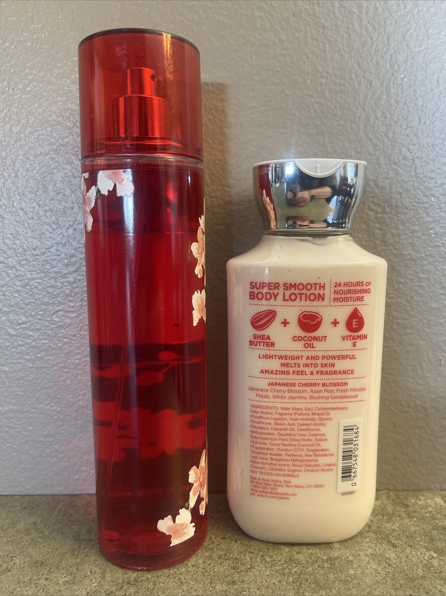 New Bath & Body works 2pc Japanese Cherry Blossom Body Mist