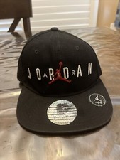 New Nike Air Jordan Hat Youth Black Six Panel SnapBack Jumpman Embroidered Boy's