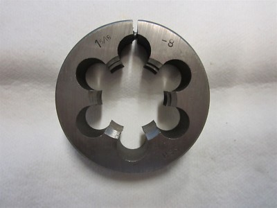 1-5/16 - 8 Thread 2-1/2'' Outside Diameter Adjustable Round Die High Speed Steel