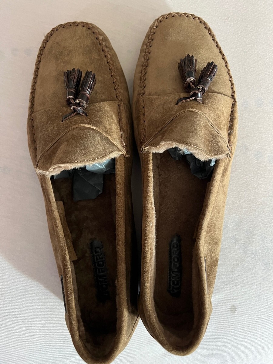 Tom Ford Berwick Shearling tasseled suede loafer size 11 NIB $1290 Tom Ford Berwick Shearling Lined Tasseled Suede  main image 2