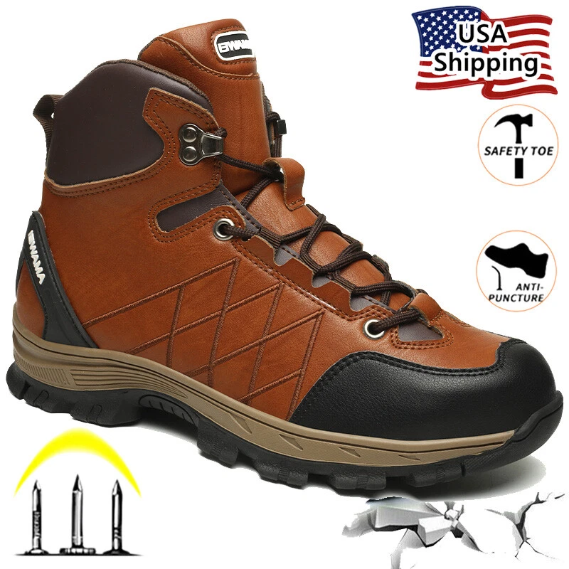 Waterproof Mens Safety Shoes Work Boots Steel Toe Boots Indestructible Sneakers