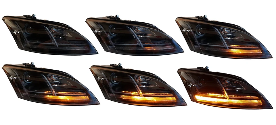 XENON Scheinwerfer für Audi TT 8J 06-10 schwarz LED BLINKER Tagfahrlicht - Bild 3 von 4