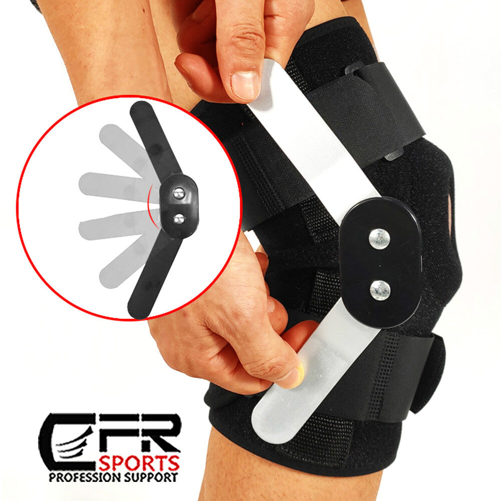 Double Hinged Knee Brace Open Patella Support Stabilizer Medical Sports