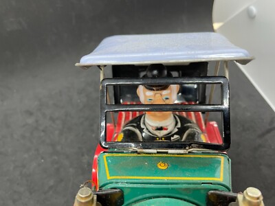 1960's Mystery Action Jalopy Tin Battery Operated Toy Car Yonezawa