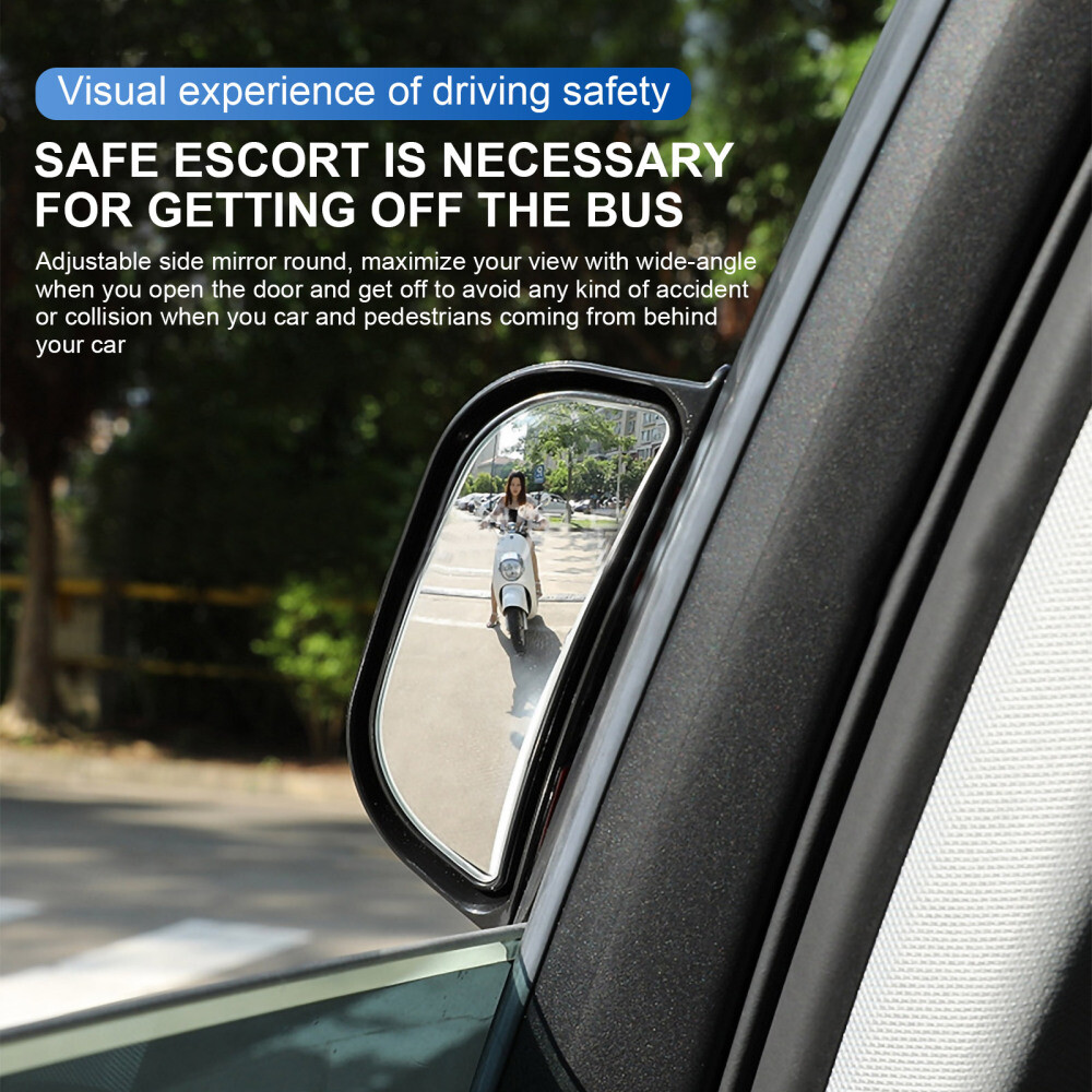 Improve Your Field of Vision with 2Pcs Car B Pillar Blind Spot Mirrors