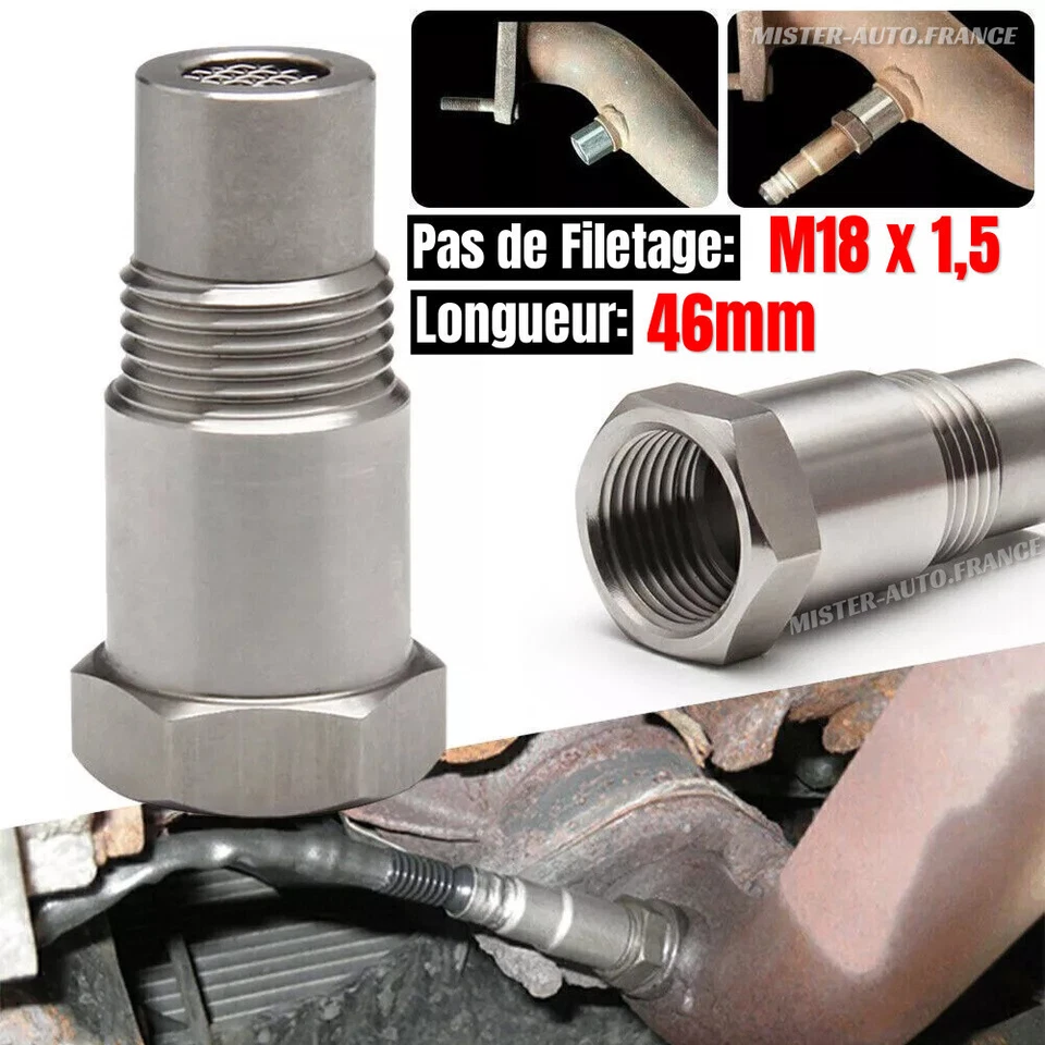 x2 ENTRETOISE CAPTEUR D'OXYGÈNE O2 SONDE CONVERTISSEUR CATALYTIQUE VOYANT MOTEUR - Photo 2/4