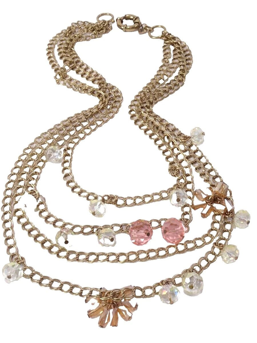 Declaración de cristal Anthropologie Moda Collares y Colgantes
