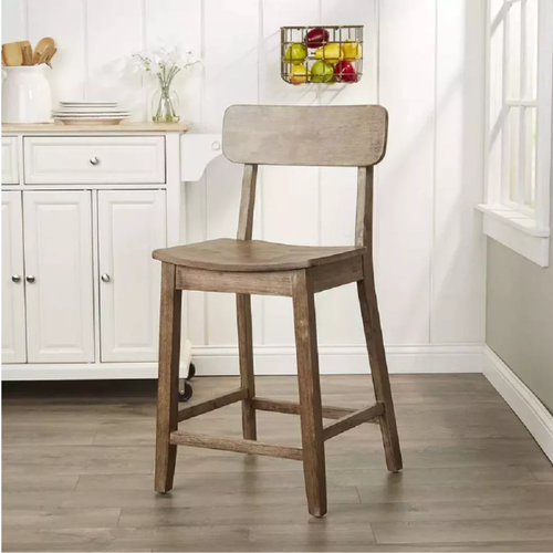 24" Counter Height Barstool- Torino- Barnwood - Farmhouse Style, by Boraam - 第 1/7 張圖片