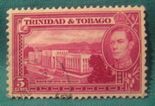 Trinidad & Tobago-5c General Post Office & Treasury/King George VI-Used Single