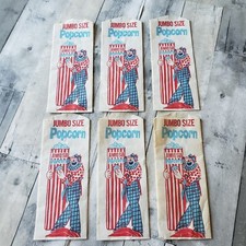 Vintage Clown Circus Jumbo Size Popcorn Bags Lot of 6