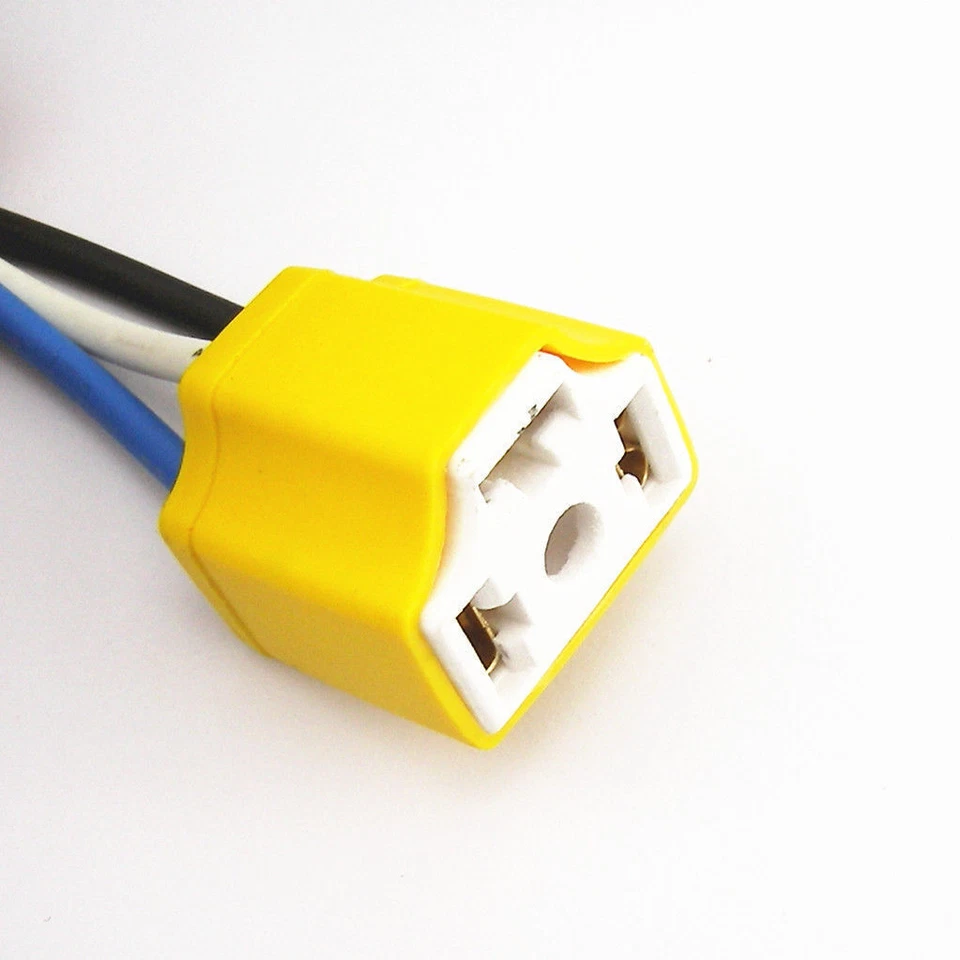 Kit de arnés de cableado de relé enchufes de enchufe de cerámica bombilla de faro H4 de 2 faros Foto 4 de 4
