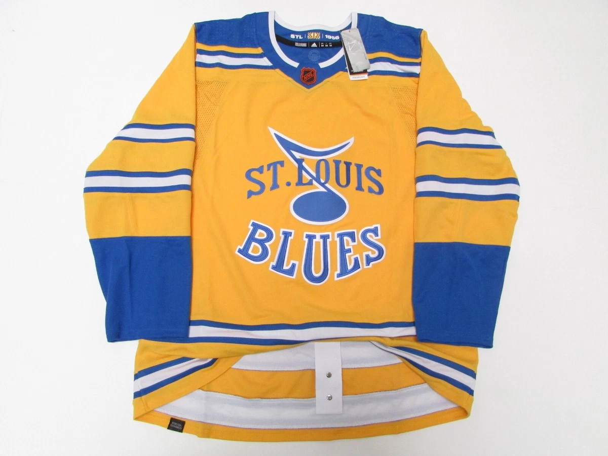 Adidas St Louis Blues Mens Blue Home Authentic Hockey Jersey, Blue, 100%  POLYESTER, Size 52