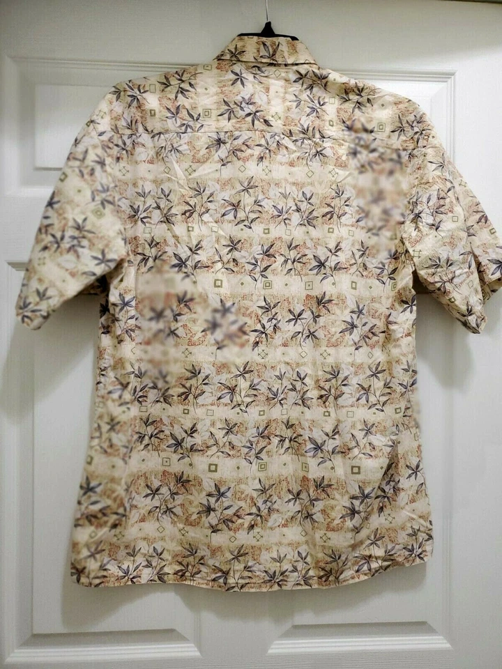 Pierre Cardin Men's L Hawaiian Shirt Yellow Tropical Pattern - Image 2 of 4