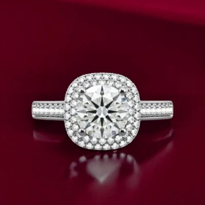 Verlobungsring 18K Weißgold IGI 1,80 Ct Lab Created Rundschliff Diamant - Bild 1 von 4