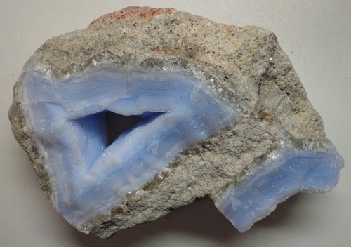 WRG- Blue Lace Agate with Druzy Rough 516 grams Malawi Lapidary Specimen - Picture 3 of 5