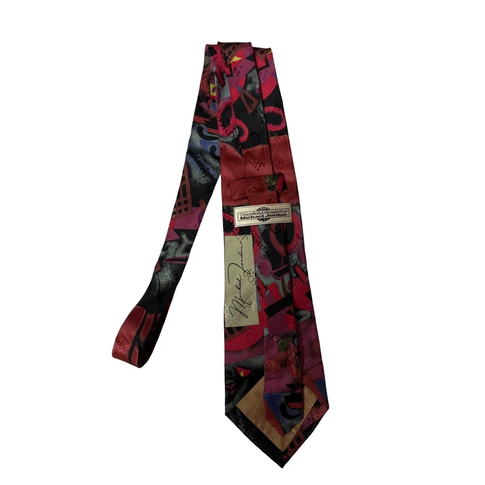 Corbata para hombre Michael Jordan Bugatchi Uomo 100 % estampado abstracto Foto 4 de 4
