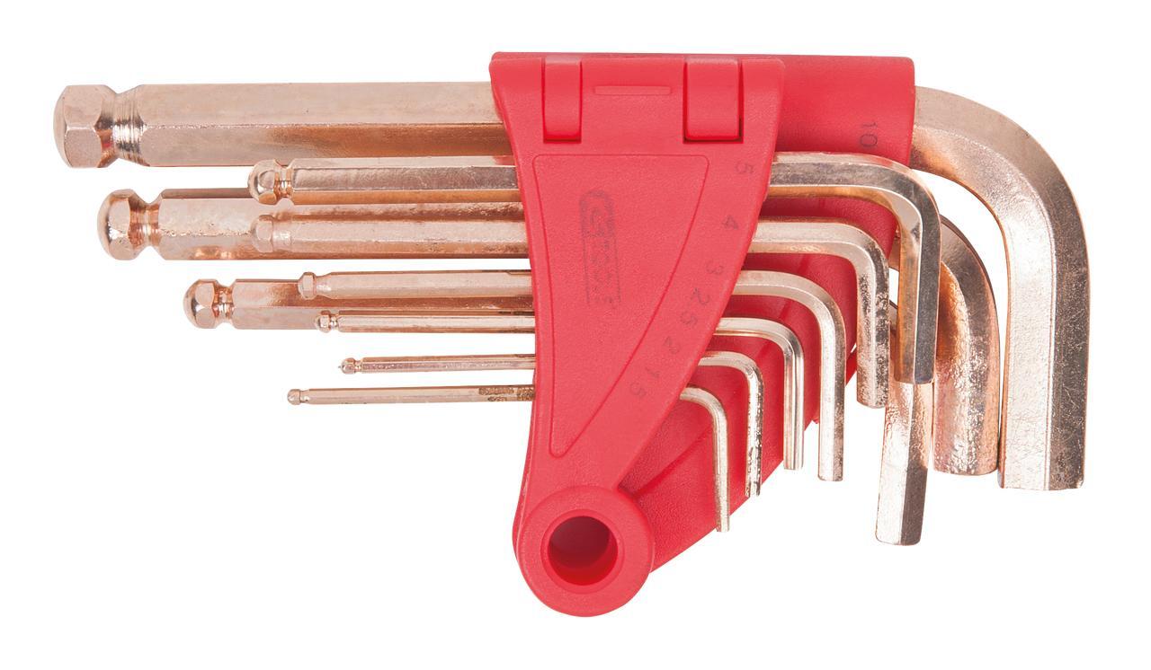 KS TOOLS BRONZEplus Innensechskant-Winkelstiftschlüssel-Satz, 9-Тлгкугелькопф