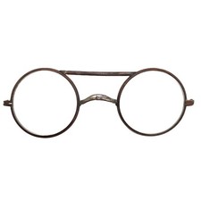 Vintage Small Round Steam Punk Glasses Metal Industrial Safety Goggle Spectacles