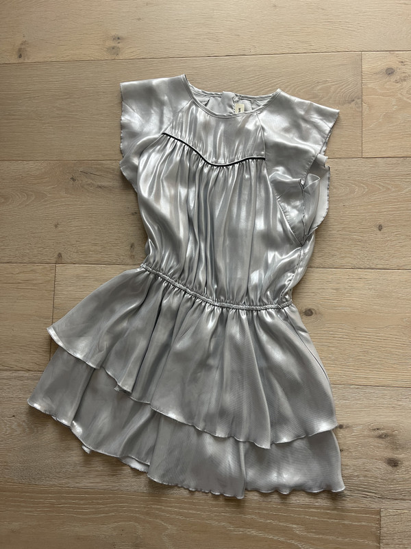 Excellent condition 12y old Zadig & Voltaire Silver party dress! beautiful!