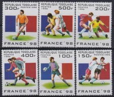 F-EX25013 TOGO MNH 1996 FÚTBOL 1998 CAMPEONATO MUNDIAL FRANCIA.