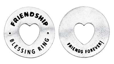 Friendship Blessing Ring Charm, Heart, Handcrafted | Friends Forever
