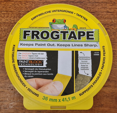 Froschband, gelb 36 mm x 41,1 m Abdeckband