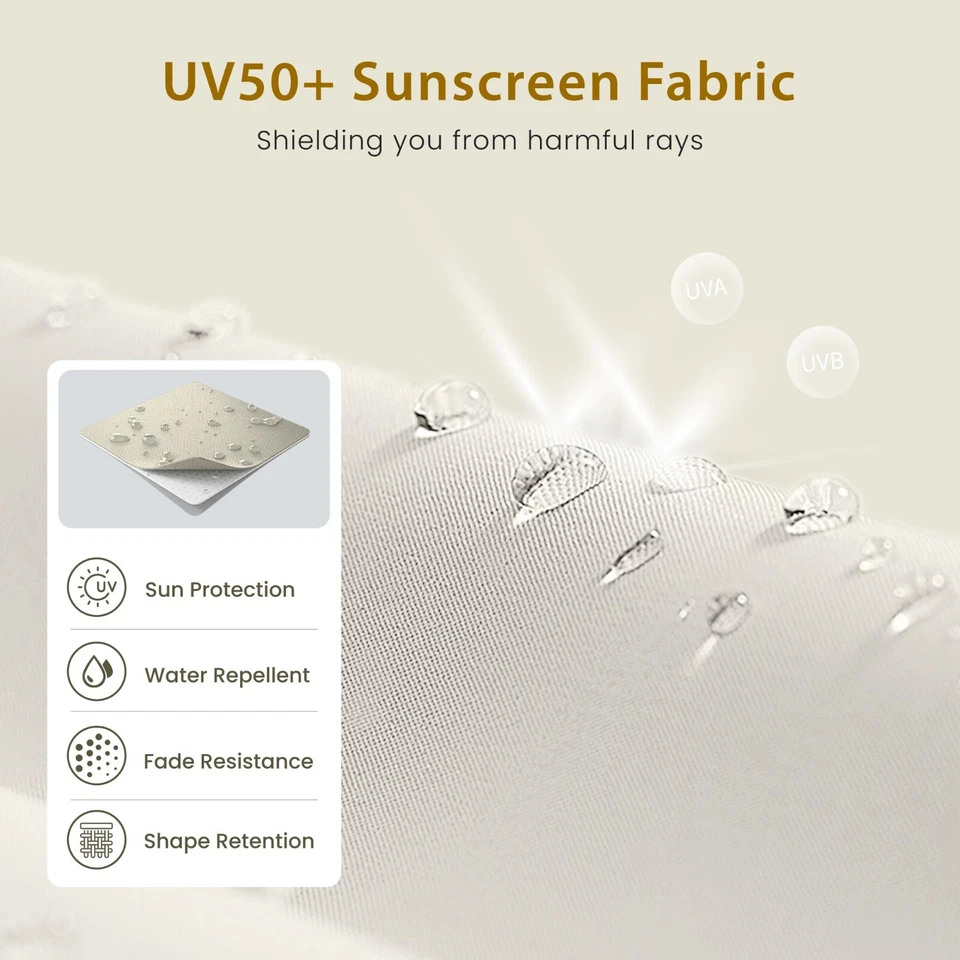 Sombrilla de playa de 7 pies con bolsa de transporte para patio exterior flecos manivela inclinable Foto 4 de 4