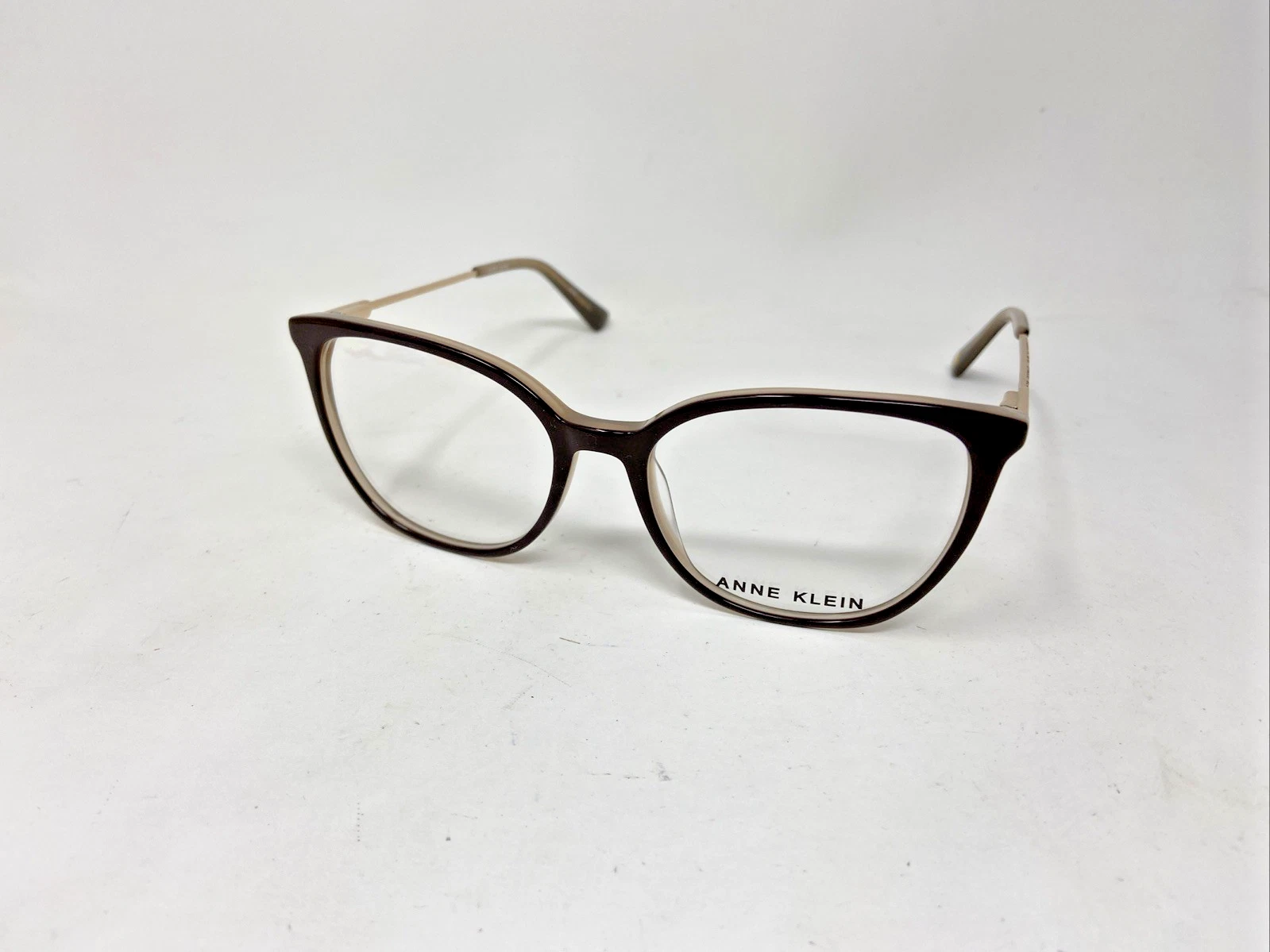 ANNE KLEIN AK5098 200 MOCHA 52 16 150 BROWN GOLD FLEX HINGE EYEGLASSES HB26