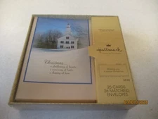 Box of 25 Vintage Hallmark Christmas Cards Christmas Church