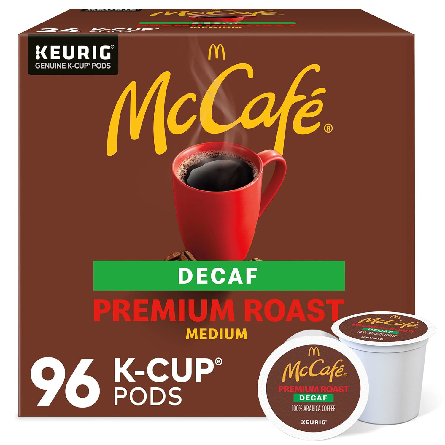 McCafe Decaf Coffee K-Cup Pods, 96 Count, Single Serve for Keurig Coffee Makers