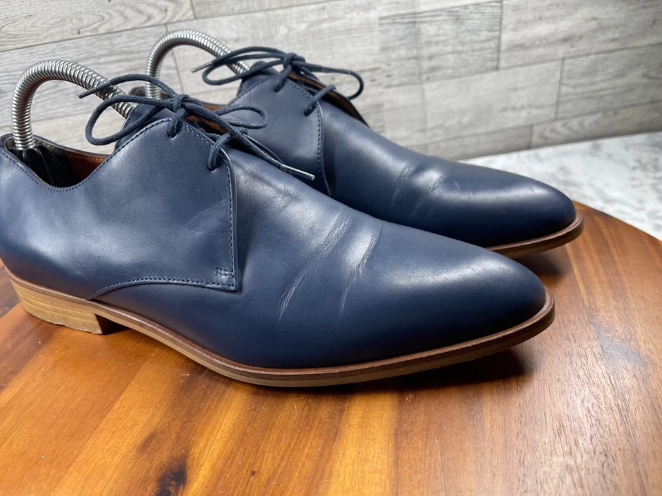 Женские туфли Everlane The Modern Oxford Brogue 10,5 М синие кожаные на шнуровке комфортные - Изображение 3 из 4