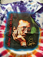 Eric Clapton Tie Dye 2008 Slow Hand Tour Dates Concert T Shirt Size XL