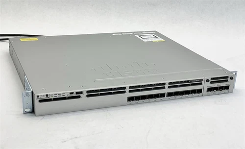 Cisco WS-C3850-12S-E 12-Port SFP Managed Network Switch w/C3850-NM-4-1G + 2*PSU