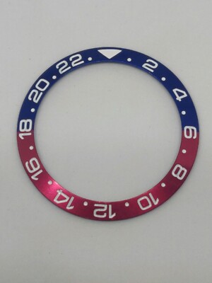 Red / Blue Pepsi Ceramic Bezel Insert for Rolex GMT Master II Outer Ring 