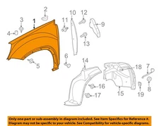 GMC GM OEM 13-16 Acadia-Front Fender Left 22813294