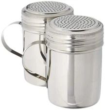Stainless Steel Dredge Shaker Great Salt Pepper Sugar Shaker Set Of 2