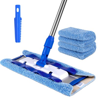 Professional Microfiber Mop for Hardwood Laminate Tile Floor Cleaning Stainle...