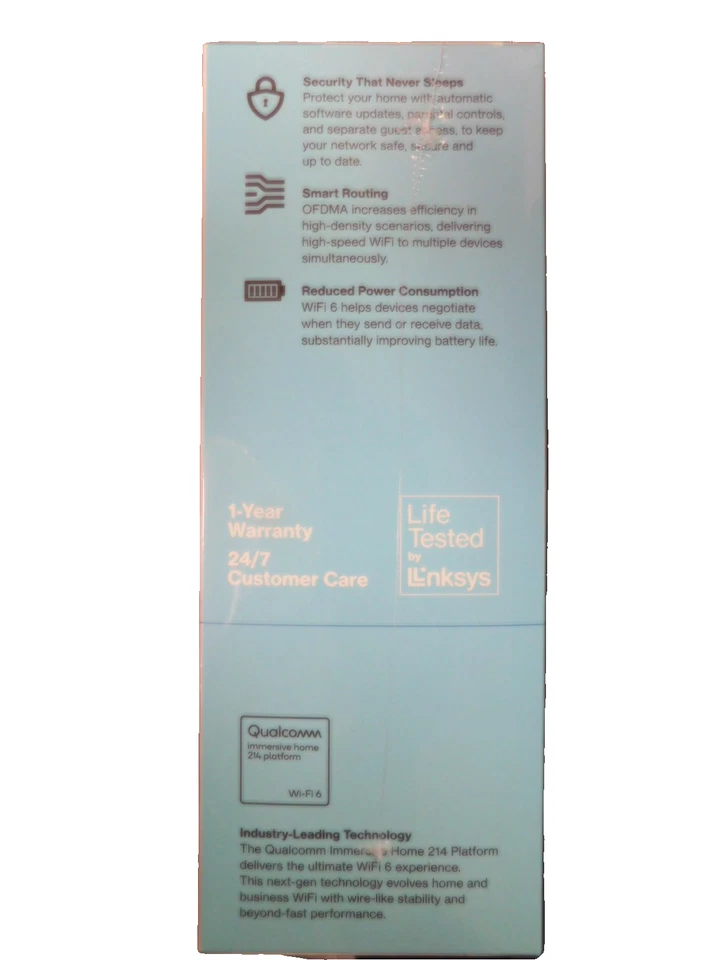 Router Linksys WiFi 6 Doble Banda Inteligente Malla AX2200 MR20MS-NUEVO Foto 4 de 4