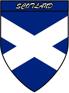 Scotland Scottish Shield Coat of Arms Self Adhesive Vinyl Sticker