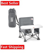 Pop 'N Sit Portable Booster, Indoor/Outdoor Use, Floor Seat with Feeding Tray...