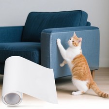 Anti Cat Scratch Furniture Protector, 1 Roll 118" x 7.9" Single-Sided Sticky