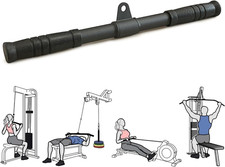 Rotating Straight Bar Lat Pulldown and Tricep Cable Machine Attachment