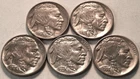Lot (5) High Grade Better Buffalo Nickels 1913 Type 1 2 1937 1938 D 5C Type