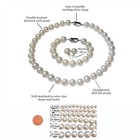 18 Inch Set ROUND 11-12mm White Large Pearl Necklace Earring Bracelet Cultured — photo 4