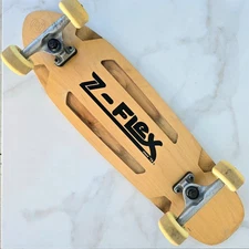 Z-Flex Jay Adams Cruiser Complete Skateboard Natural Wood Die-Cut Grip Exc Cond