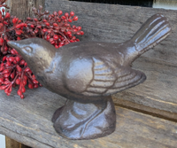❤️ Kleiner Dekorativer Vogel Gusseisen - Antiklook VöGel Garten Deko Braun ❤️